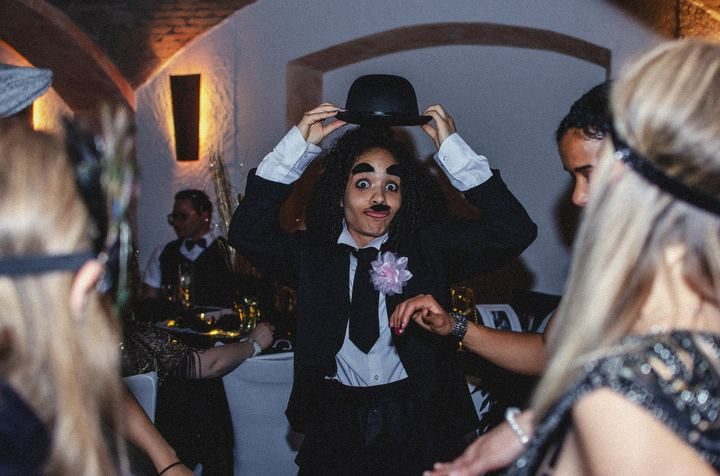 Gast als Charlie Chaplin