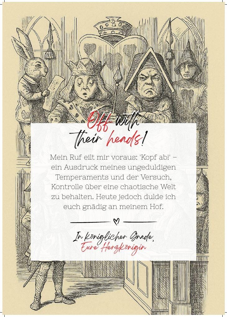 Rückseite der Karte der Herzkönigin